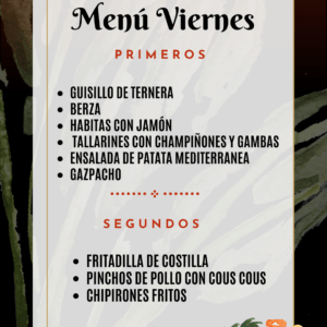 Menu del dia