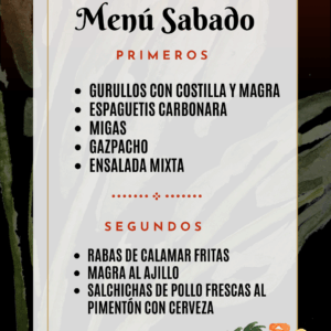 Menu del dia