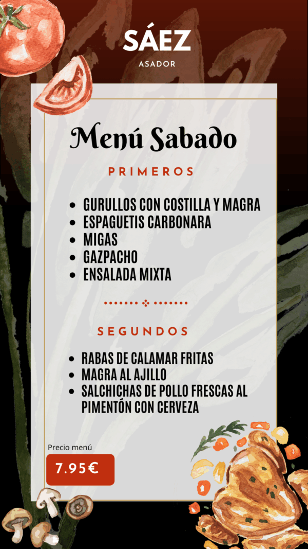 Menu del dia