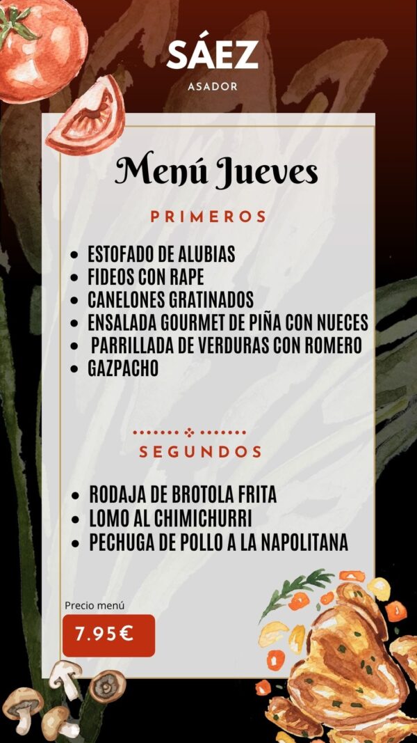 Menu del dia
