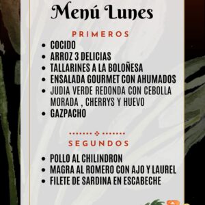 Menu del dia