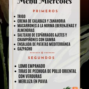 Menu del dia