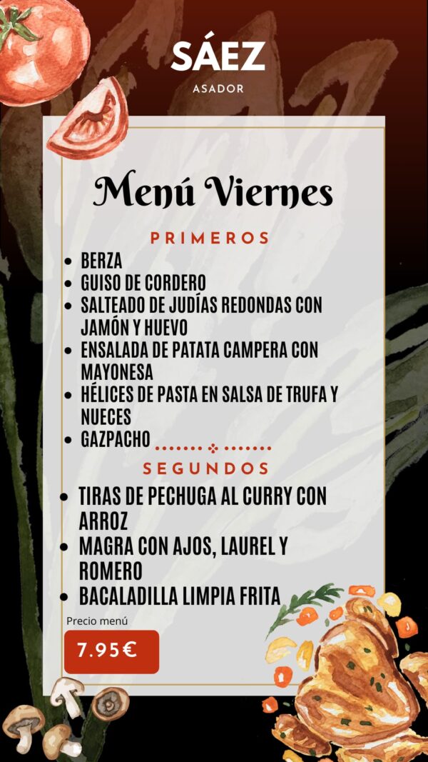 Menu del dia