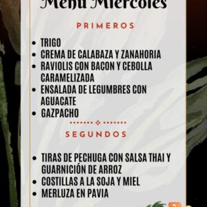 Menu del dia